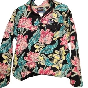 Patagonia Floral Fleece Pullover Sz M